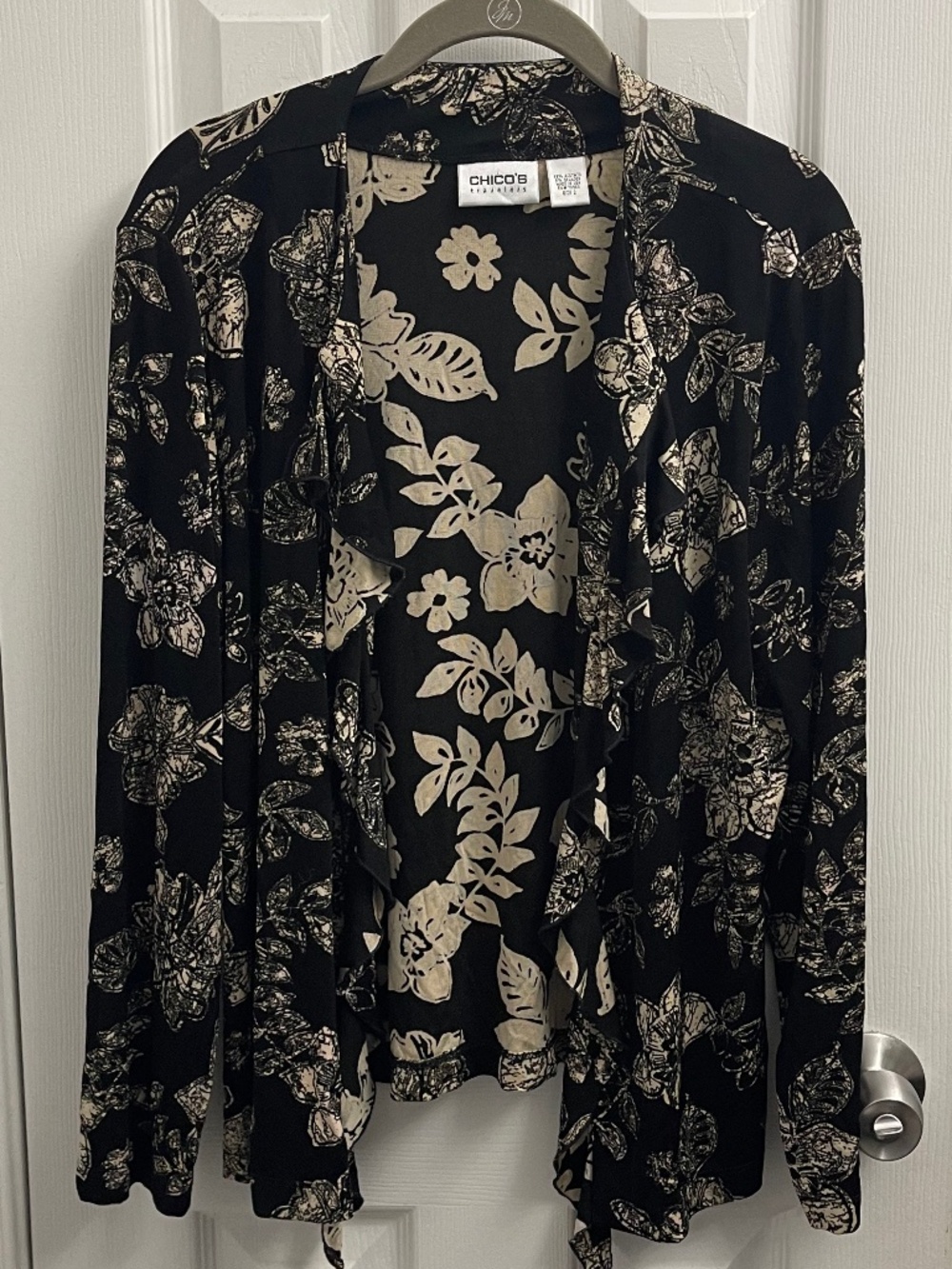 CHICOS Travelers Drape Cardigan Jacket